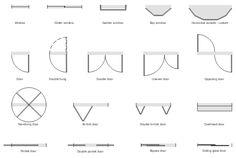 different types of shapes and sizes for architectural design projects, including the top half of a building