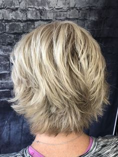 Women’s Short Layered Haircuts, Layered Back Of Hair Short, Shag Bob Hairstyles, Short Layered Haircuts For Fine Hair, Short Hair For Women Over 60 Simple, Bixby Haircut, Very Layered Hair Medium Over 50, Short Layered Shag, Shaggy Bob For Fine Hair