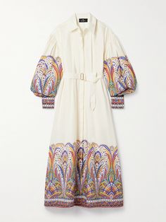 This Etro shirt dress is ideal for days when you want to feel comfortable but still look polished. Made in Italy from breathable cotton-poplin, it has a rainbow-hued paisley motif along the blouson sleeves and midi hem. Adjust the accompanying belt to define the relaxed fit. Etro Dress, Etro Paisley, Paisley Motif, Best Designer Dresses, 2024 Style, Belted Shirt Dress, January 15, Printed Shirt Dress, Midi Shirt Dress