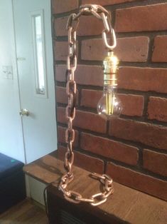 Chain lamp | Etsy Chain Lamp, Lamps Shades, Diy Chain, Lamp Stand, Aged Copper, Star Chain, Industrial Lamp, Masks Art, Cool Gadgets To Buy