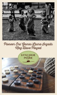 an advertisement for a game called the little house prairie, featuring children playing with buttons