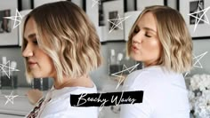 Loose Waves Short Hair, Beachy Waves Short Hair, Flat Iron Short Hair, Loose Waves Hair Tutorial, Undone Waves, Beachy Waves Hair Tutorial, Soft Waves Hair, Textured Bob Hairstyles, Beach Waves For Short Hair