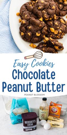 Bake a batch of chocolate cookies with peanut butter chips or mix up the flavor of the chips and use white chocolate, regular chocolate chips, or even festive M&M candies for an easy bake ahead treat for the holidays. This delicious cookie recipe freezes so well. Cookies With Peanut Butter Chips, Chocolate Cookies With Peanut Butter, Bake Ahead, Easy Chocolate Cookies, Easy Party Treats, Cookies With Peanut Butter, Beginner Baker, Peanut Butter Chip Cookies