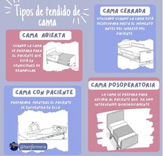 the instructions for how to make a bed in spanish and english with pictures on it