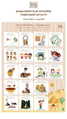 the poster shows different activities for children to learn in their own language, including numbers and letters