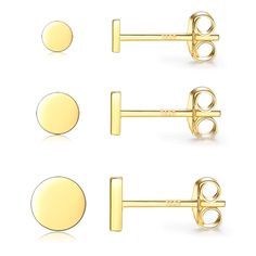 PRICES MAY VARY. Tiny Dot Disc Stud Earrings Set: 3 Pairs in one set: 3/4/5mm, several choice to meet your daily needs, give you charming look and stand out in the crowd. Wear them alone or pair them with pieces of jewelry, or use as cartilage, tragus and piercing earrings Hypoallergenic Stud Earrings For Women Men: Crafted with 925 sterling silver, nickel free, no fading, these hypoallergenic dot earrings set are good chioce for sensitive ears. Suitable for sleepers or doing sports. The butterf Tragus Piercing Earrings, Studs For Men, Helix Piercing Jewelry, Dot Earrings, Dainty Studs, Circle Earrings Studs, Tiny Studs, Tiny Earrings, Sterling Silver Stud Earrings