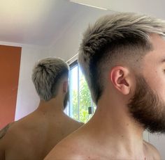 Mens Short Mohawk Hairstyles, Mohawk Straight Hair Men, Men's Fohawk Haircut, High Burst Fade Mohawk, Blonde Mohawk Men, Burst Mullet Fade, Low Fade Mohawk Men, Fukuhilla Hair Men, Short Mohawk Fade Women