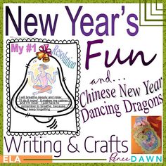 an advertisement for a new year's fun and chinese new year's dancing dragon