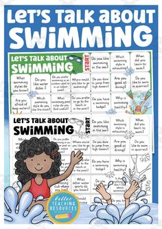 the let's talk about swimming poster