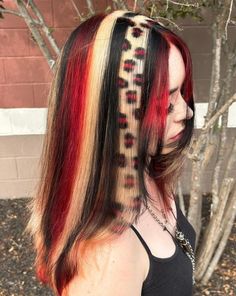 Animal Print Hair, Skunk Hair, Space Concept, Hair Streaks, Dyed Hair Inspiration, Hair Inspiration Short, Pretty Hair Color, Hair Stylies, Alternative Hair