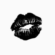 a black and white photo of two lips