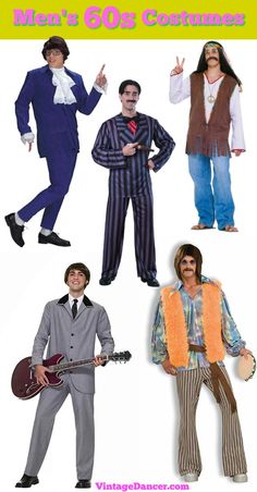 Retro Halloween Costume Ideas & Trends 60s Costume Ideas Men, 60s Mens Fashion Hippie, Mens 60s Fashion, 60s Costume Ideas, 1960s Menswear, 60s Outfit Ideas, 60s Fashion Mens, 60s Dress Up, 60s Party Outfit