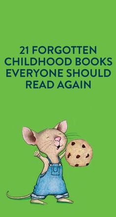 a book cover with an image of a mouse holding a cookie in it's hand