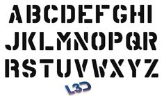 the upper and lower letters are black with white lettering, which appear to be made out of