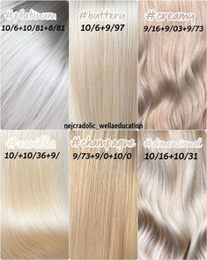 Pearl Balayage Hair, Platinum Blonde Shades, Champagne Blonde Hair Wella, Pearl Toner For Blonde Hair, Pearl Hair Color Blondes, Pale Beige Blonde Hair, Wella Blonde Toner Formula, Beige Hair Formula, Platinum Beige Blonde Hair