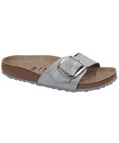 Big Buckle Madrid Sandal by Birkenstock. Blue washed metal leather with matching EVA sole. Big buckle = big style.  #birkexpress #birkenstockexpress #birkenstock #birkenstocksandals #birkenstockoutfitideas #birkenstockoutfits #newbirkenstocks #birkenstockshoes #birkenstockshoe #birkenstockstyle #birkenstockmadrid #bigbuckle #fancybirks #slipons #slides #birkenstockslides #birkenstockslipons #iceblue #bluebirkenstocks #birkenstockflips #style #birkenstocksandal Casual Summer Sandals, An Exercise, Flexing, Eva Sole