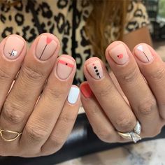 Chantelle Fox | Mmmm, I love me some good geometric! ⚫️• • • Luxio Almondine will go with so many colors combos, I love it! #lehinails #gelnails… | Instagram Minimalist Nail Art 2024, Nails With Design Ideas, Geometric Nail Designs, Geometric Nails, Classy Nail Art Ideas, Art Deco Nails, Geometric Nail Art