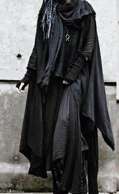 Dark Mori Fashion, A Black Outfit, Apocalyptic Fashion, Mori Fashion