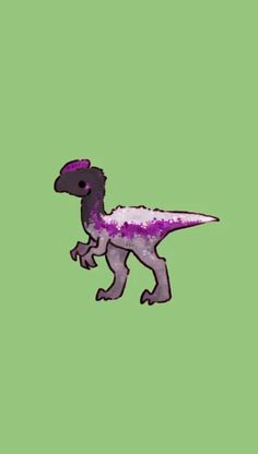 an image of a small dinosaur on a green background