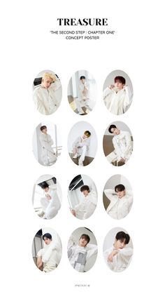 an advertisement for a men's clothing line with images of people in white outfits