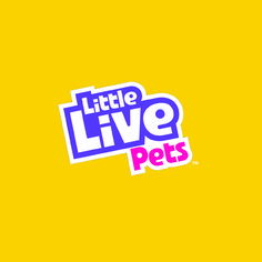 the little live pets logo on a yellow background