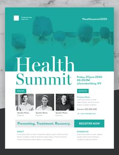 the health summit flyer is shown