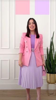 Outfit Colour Combinations, Fashion Color Combinations, Christian Attire, Pastel Pink Outfit, Colour Combinations Fashion, Color Combos Outfit, Modesty Outfits, Color Blocking Outfits, Color Combinations For Clothes