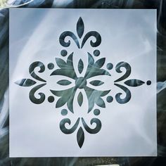 an image of a snowflake that is being cut out to look like something