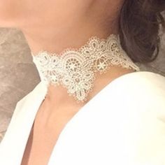 This Delicate White Lace Choker Is The Essence Of Romance In A Necklace. Its Light, Delicate And Comfortable To Wear. Features An Adjustable Clasp Closure. Sold As One Individual Choker Necklace. White Choker Necklace For Party, Elegant White Choker For Party, White Necklaces For Spring Party, Elegant White Choker For Summer, Elegant White Summer Choker, Summer Formal White Jewelry, Spring Party White Necklaces, Elegant Spring Wedding Choker, Chic White Wedding Necklaces