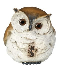 Brown & Ivory Hooters Single Owl Large Figurine by GANZ #owl Skeleton Drawings, Owl Images, Owl Plush, Owl Collection, Vase Crafts, Owl Pet, Pottery Handbuilding