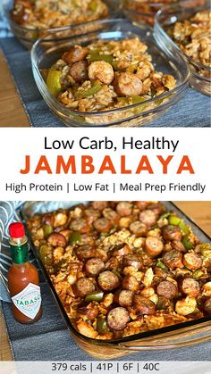 low carb, healthy jambaalaya is the perfect way to start your meal