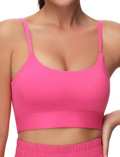 PRICES MAY VARY. High Stretch Fabric: 80% polyamide, 20% spandex. This Sports Bras is made of high stretch fabric, soft, skin-friendly and moisture-wicking. Light Support & Removable Pads: Designed with low-strength support, ideal for light exercise. The Yoga Bras has built-in removable bra pads for easy washing. Adjustable Spaghetti Straps: The Workout Crop Tops is designed with spaghetti straps, easily adjustable to the perfect length for you. Scoop Neck: The Sports Bras features scoop neck an Light Exercise Routine, Gym People, Best Sports Bras, Light Exercise, Sports Bra Top, Bra Pads, Fitness Wear, Popular Sports, Christmas Inspo