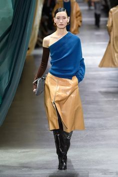 Fendi Fall 2024 Ready-to-Wear Runway, Fashion Show & Collection Review [PHOTOS] Fashion Show, Ready To Wear, Fendi, Skirt, Boots, Blue