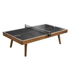 a ping pong table with two paddles on the top and one in the middle