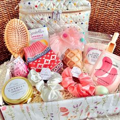 a basket filled with lots of different items