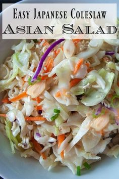 Japanese Coleslaw Recipe, Japanese Coleslaw, Easy Asian Salad, Coleslaw Salad, Healty Dinner, Winter Fruit, Asian Salad