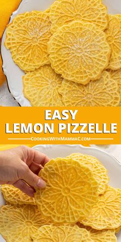 Lemon Pizzelle Cookies Classic Pizzelle Recipe, Recipe For Pizzelles, Pizzelle Recipe Italian Vanilla, Lemon Pizzelle Recipe Italian, Pizelle Recipe Gluten Free, Pizelle Flavors, Italian Pizzelle Recipe, Pumpkin Spice Pizzelles, Anise Pizzelle Recipe Italian