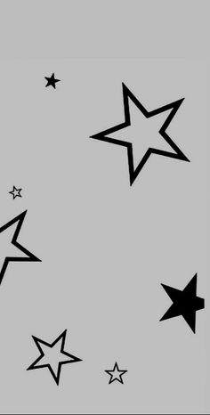 black and white stars on a gray background