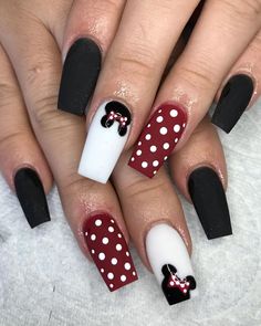 Fingernail Ideas, California Nails, Nails Disney, Nails Ballerina, Disney Nail, 2023 Nails, Disney Trip Planning