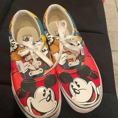 Women’s/Men’s Vans Pre Own But Very Good Condition Just A Bit Dirty Also This Is Sold Out Everywhere Very Hard To Find 5 Us Size For Men And 6.5 Us Size For Women’s I Accept Offers Shoes Disney, Disney Shoes, Vans Sneakers, Shoes Womens, Mickey And Friends, Sneakers Shoes, Hard To Find, Womens Shoes Sneakers, Shoes Sneakers