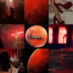 a collage of images with the words mars in different languages