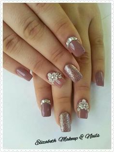 Simple Nail Extensions Design, Nail Extension Designs Nude Color, Design Nails 2023, Nails Quince, Engagement Nails Designs, Mehndi Pic, Nude Nails With Glitter