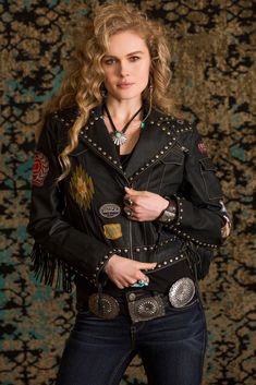 Escalante Jacket - Double D Ranch Western Jackets, Rodeo Chic, Boho Tassels, Black Cowgirl, Cowgirl Dresses, Western Jacket, Leather Outerwear, Cowgirl Style, Country Outfits