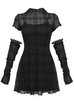 Gothic Outfits For Women, Look Grunge, Dark Dress, Punk Dress, Black Short Sleeve Dress, Grunge Dress, Short Party Dress, Dark Outfits, Gothic Punk