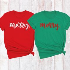 Merry Shirt, Christmas Tshirt, Holiday Winter Shirt, Cute Christmas Shirt, Women Christmas Tee, Christmas Party Shirts, Fun Christmas Outfit, Merry Shirt, Christmas Party Tees, Christmas Holiday, Christmas Gift Shirt, Merry Tee, Cute Holiday Shirt, Funny Christmas Tee, Xmas Shirt. Welcome to My Store! Merry Shirt is the perfect way to spread holiday cheer with style! This fun and festive Christmas Tshirt is ideal for holiday gatherings, family photos, or simply embracing the holiday spirit. Designed as a Cute Christmas Shirt for women, it's perfect for any Christmas Party or event. Whether you're looking for a cozy Holiday Winter Shirt or a Funny Christmas Tee to make everyone smile, this versatile Merry Tee has you covered. It also makes a great Christmas Gift Shirt for friends and family New Year Holiday Crew Neck T-shirt, Christmas Cotton T-shirt, Christmas Festive Shirt With Graphic Print, Festive Christmas Graphic Print Shirt, Green Christmas T-shirt For Holiday, Christmas Cotton Graphic Tee Shirt, Red Holiday Shirt For Gift, Holiday Red Shirt As Gift, Red Holiday Shirt Gift