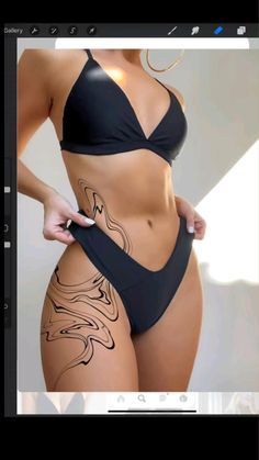 Wave/Ripple tattoo on hip Tattoo Pierna Mujer, Hip Tattoo Designs, Mystical Tattoos, Thigh Tattoo Designs, Wave Tattoo, Small Pretty Tattoos, Pretty Tattoos For Women