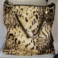 Garnett Hill Leather And Animal Print All-In-One Bucket Bag In Brown With Gold Hardware. Perfect To Dress Up Or Down. This Bag Is Sized To Fit All Essentials And More. Brown Shoulder Bag With Animal Design For Daily Use, Brown Animal Design Shoulder Bag For Daily Use, Brown Shoulder Bag With Animal Design For Shopping, Brown Animal Design Shoulder Bag For Shopping, Brown Rectangular Shoulder Bag With Animal Design, Everyday Brown Shoulder Bag With Animal Design, Brown Animal Design Rectangular Shoulder Bag, Brown Animal Design Tote Shoulder Bag, Animal Print Bag Outfit