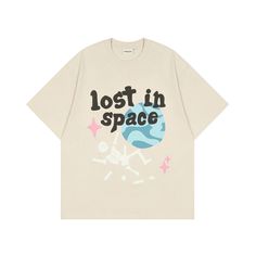 Lost in Space T-Shirt - Skeleton Graphic Tee Punk Tshirt, Space Tee, Harajuku Punk, Hip Hop Print, Jeans Patchwork, Aesthetic Streetwear, Skeleton Print, Lost In Space, Streetwear Tshirt