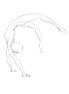 a drawing of a man doing a handstand