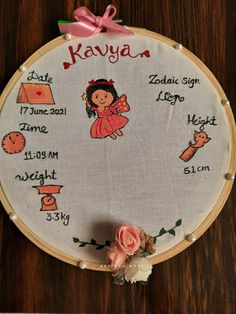 Welcome Baby Rumal Painting, Baby Shower Embroidery Hoop, Birth Embroidery, Family Embroidery Hoop Pattern, Newborn Embroidery Hoop, Welcome Home Decorations, Baby Welcome, Winter Care, Devotional Reading